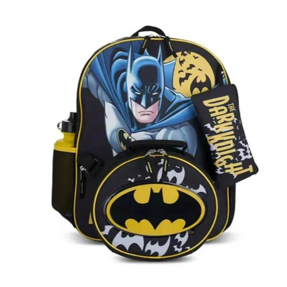 Dark‎ Knight DC COMICS NEW 5 piece backpack lunch bag set